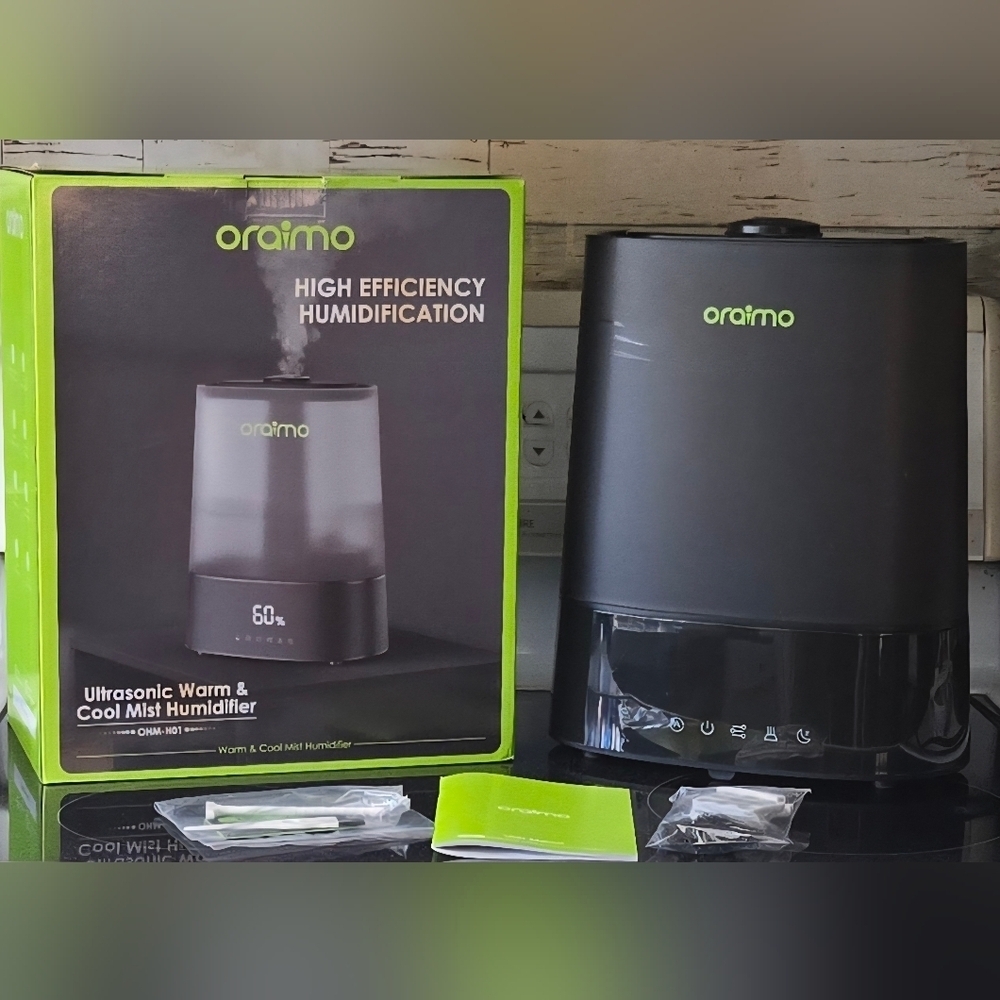 Oraimo Ultrasonic Warm Cool Mist Humidifier Large Capacity Black